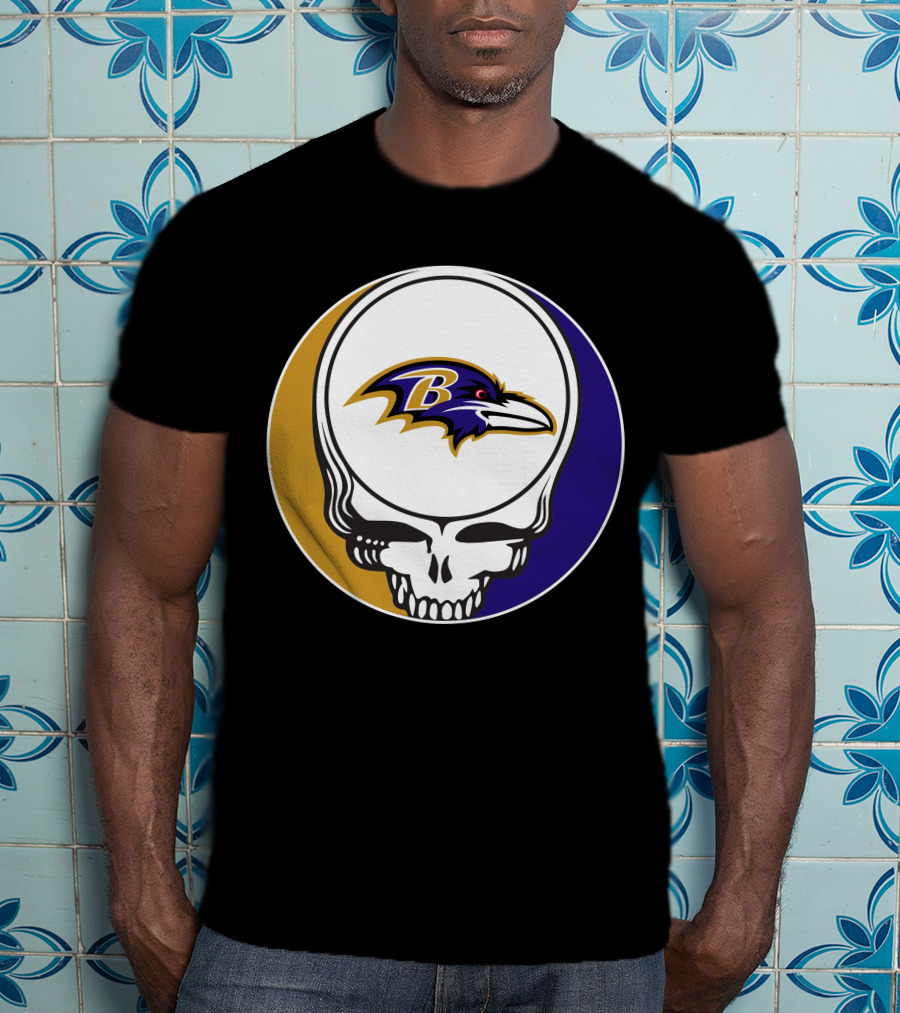 Baltimore Ravens Skull T-Shirt