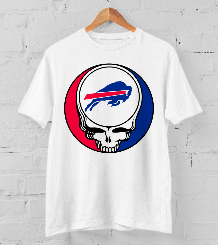 Buffalo Bills Grateful Dead Skull Circle T-Shirt