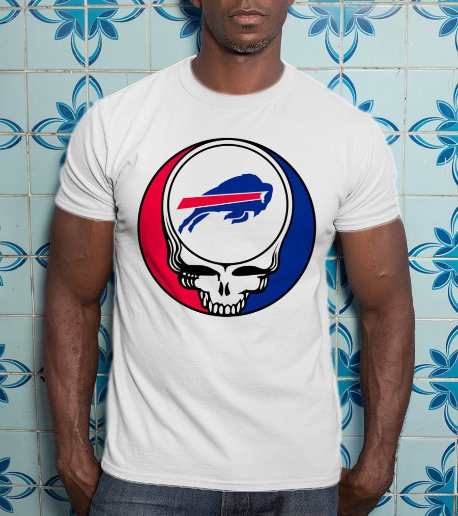 Buffalo Bills Grateful Dead Skull Circle T-Shirt