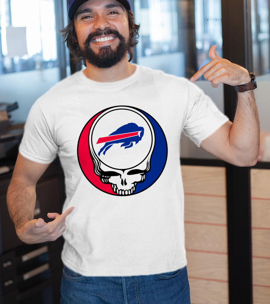 Buffalo Bills Grateful Dead Skull Circle T-Shirt