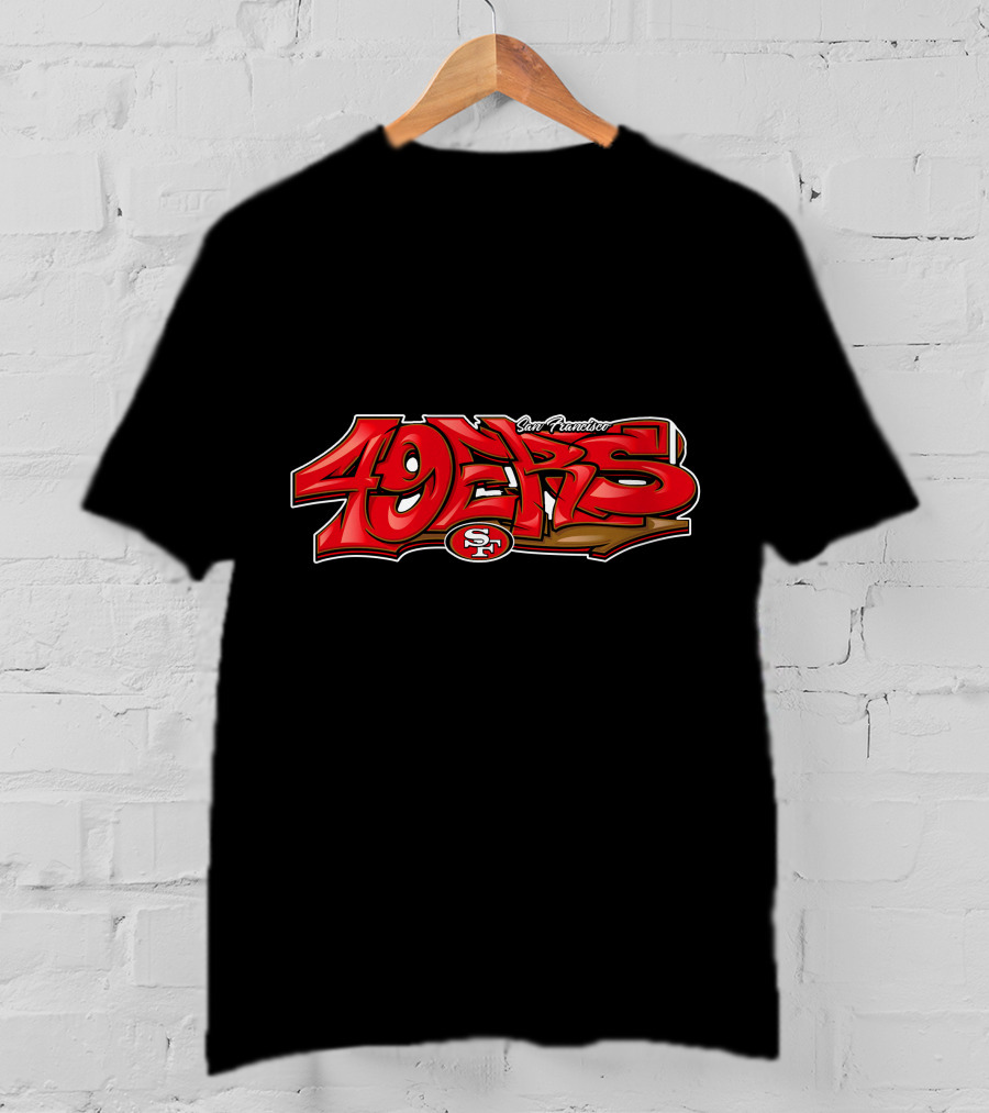 San Francisco 49ers Graffiti 49ers SF Bold Red Graphics T-Shirt