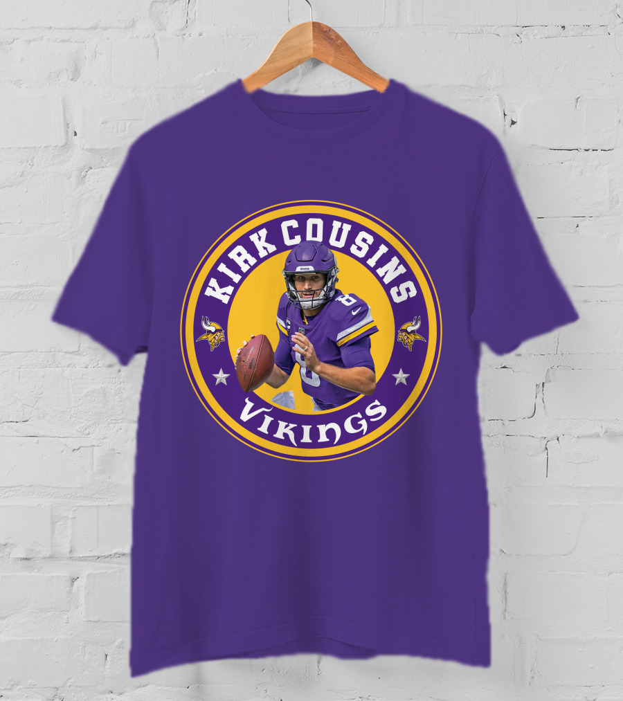 Kirk Cousins Minnesota Vikings Football Quarterback NFL Logo Circle T-Shirt