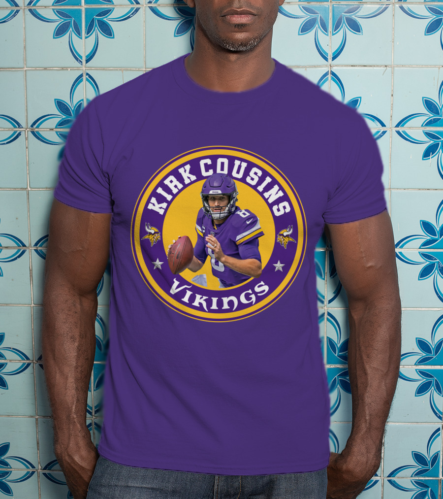 Kirk Cousins Minnesota Vikings Football Quarterback NFL Logo Circle T-Shirt