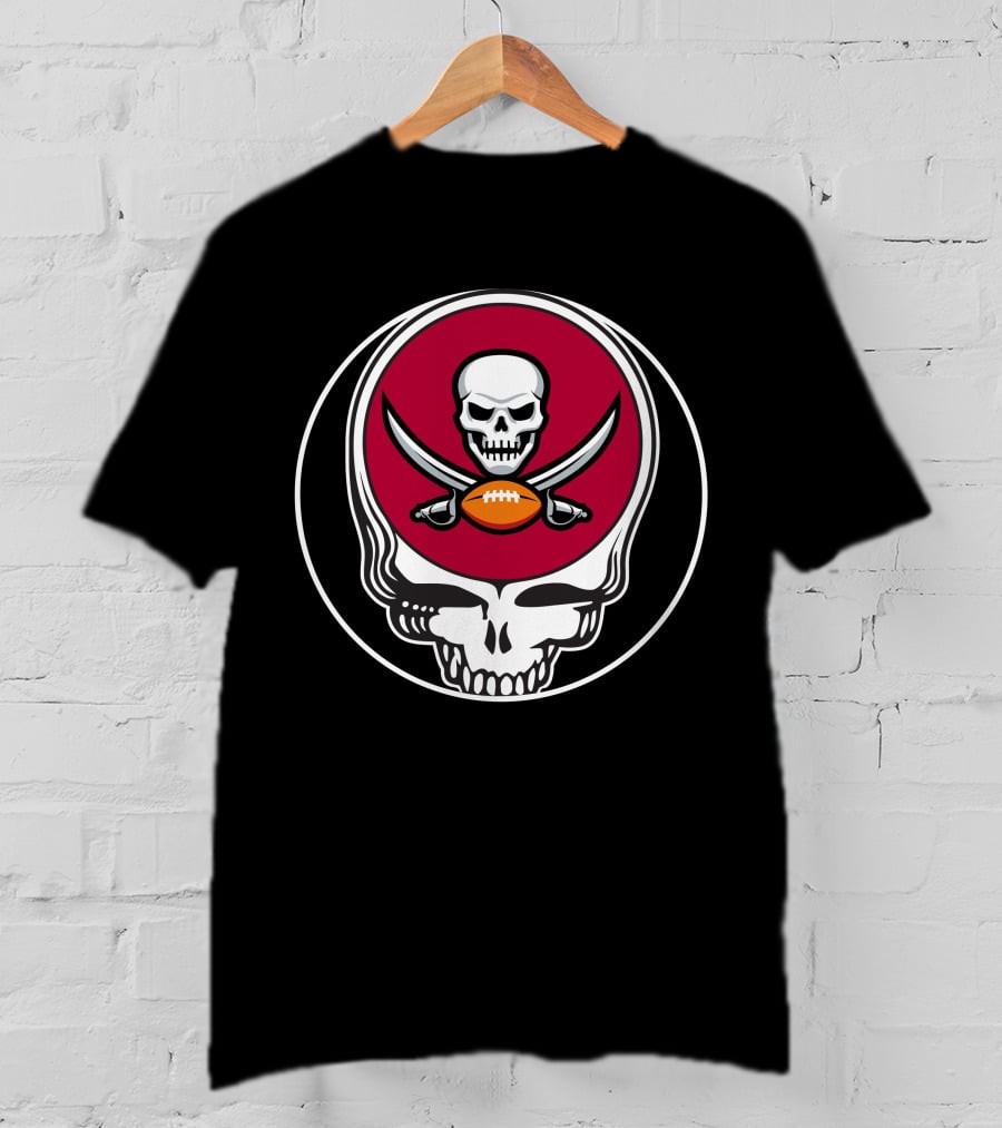 Tampa Bay Buccaneers Grateful Dead Skull Logo Collaboration T-Shirt