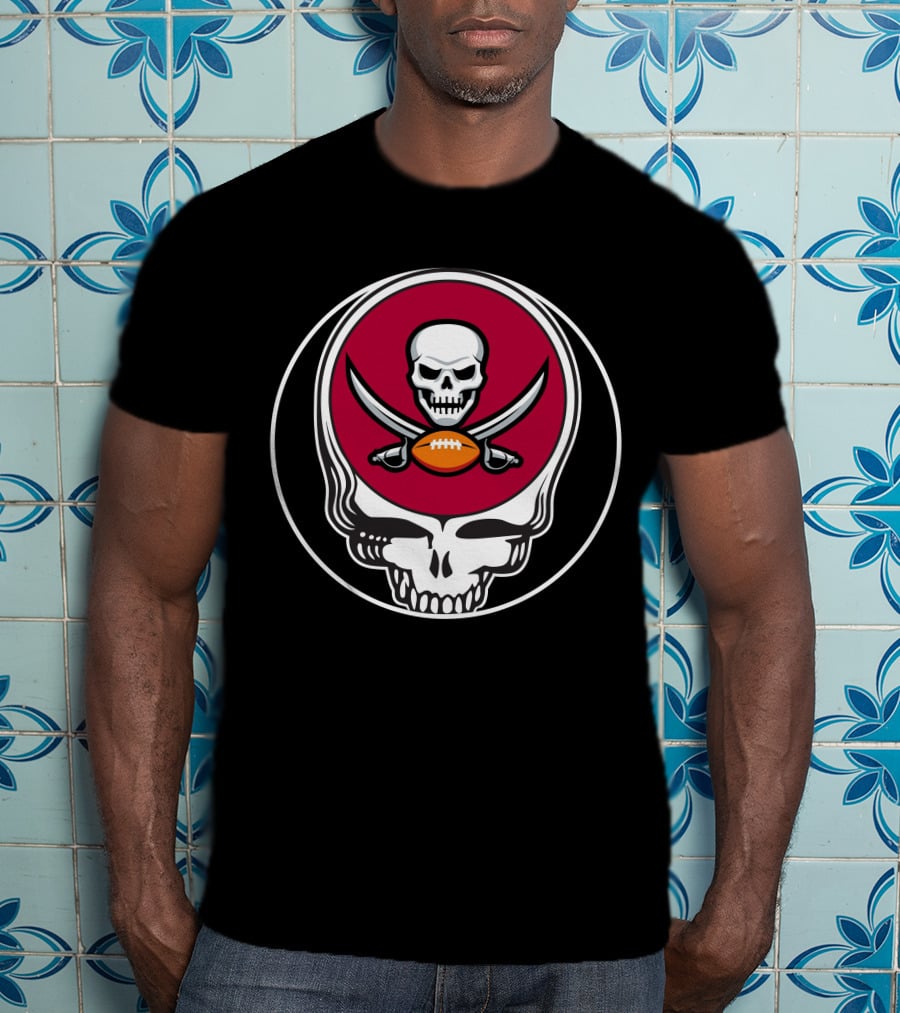 Tampa Bay Buccaneers Grateful Dead Skull Logo Collaboration T-Shirt