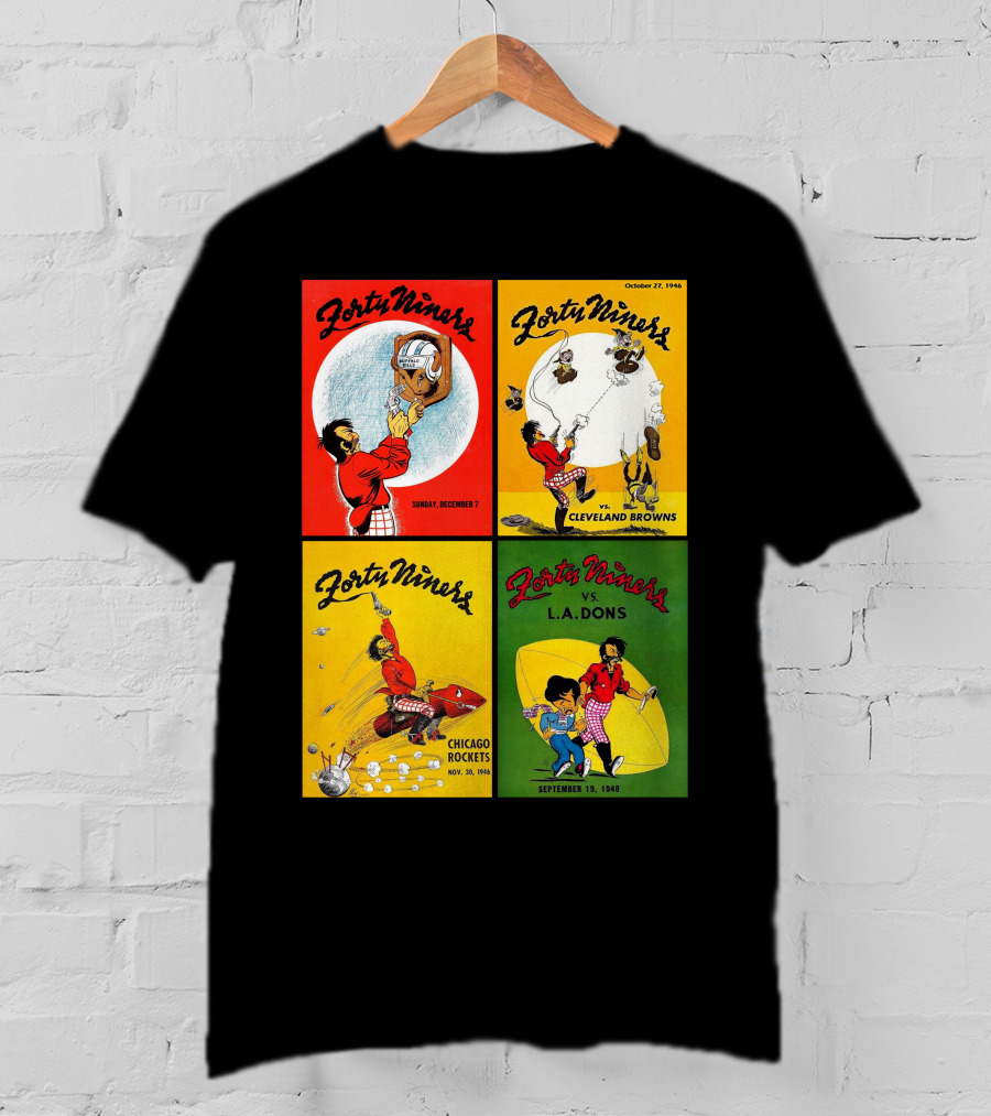 San Francisco Forty Niners Cleveland Browns Chicago Rockets L.A. Dons 1946 T-Shirt