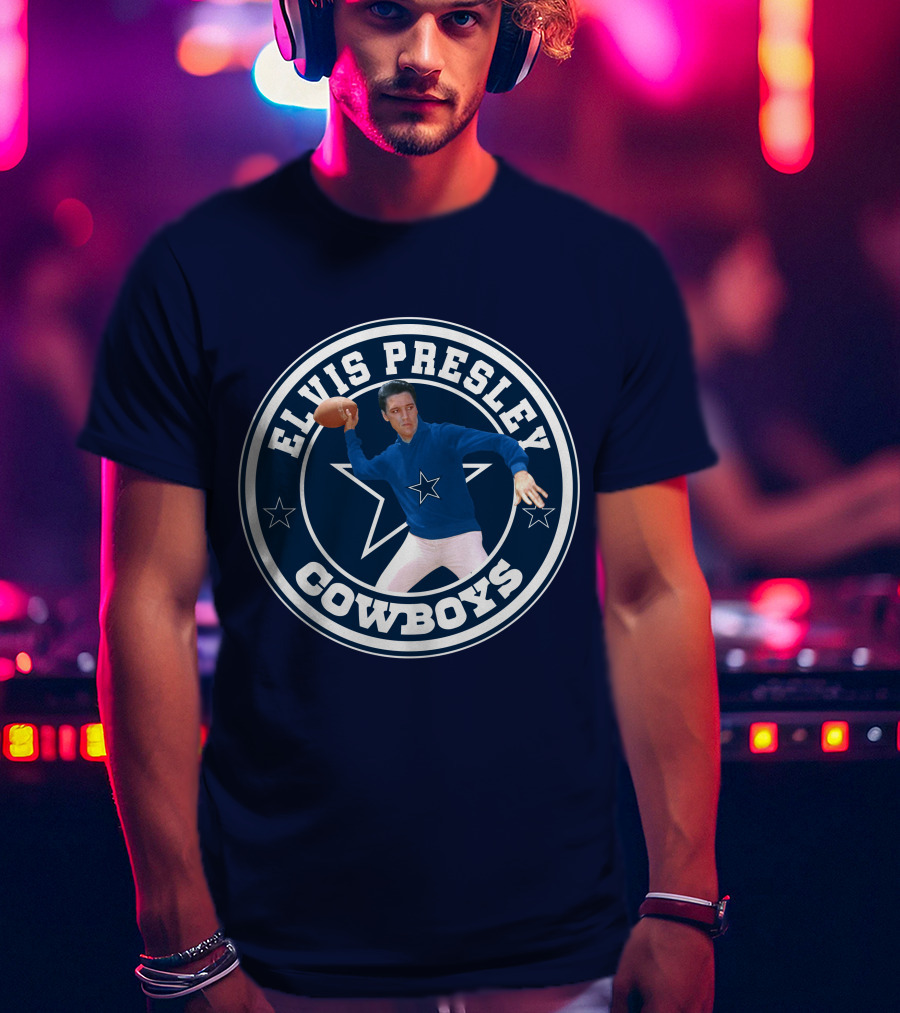 Elvis Presley Cowboys Football Star T-Shirt