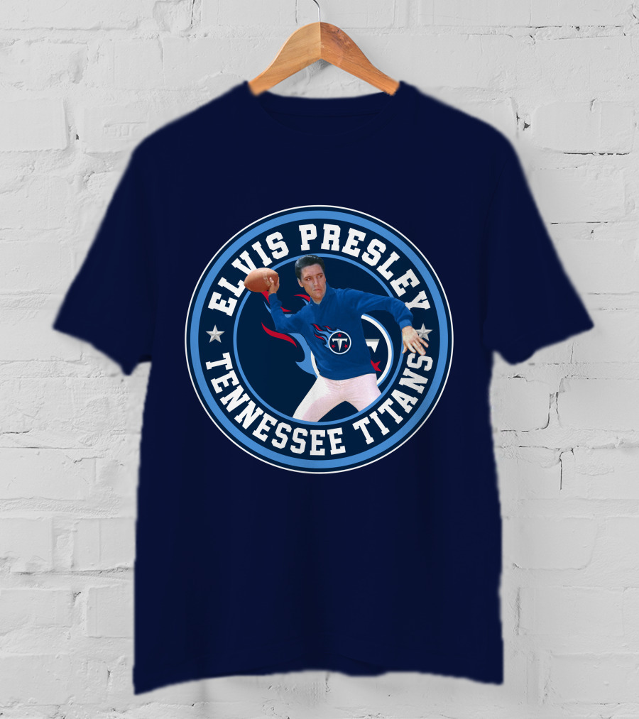 Elvis Presley Tennessee Titans Football T-Shirt