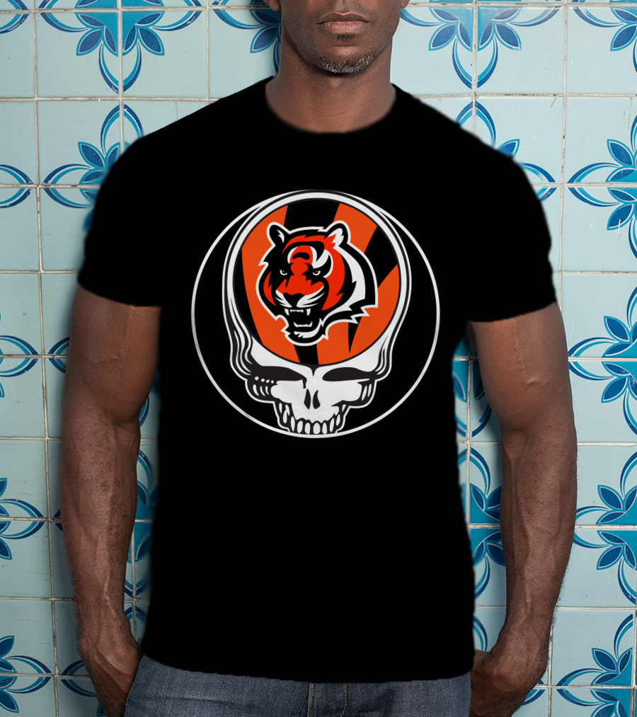 Cincinnati Bengals Skull Tiger T-Shirt