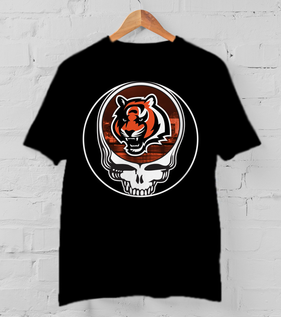 Cincinnati Bengals Tiger Skull T-Shirt