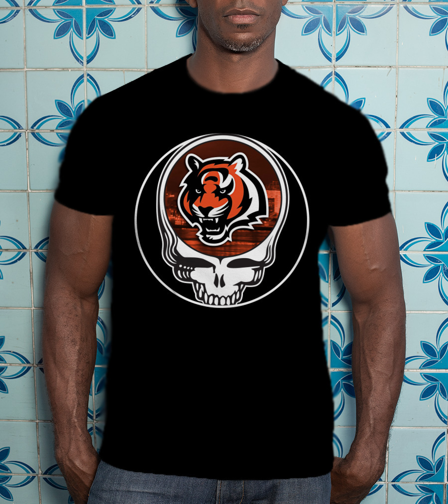 Cincinnati Bengals Tiger Skull T-Shirt
