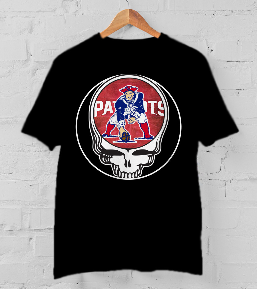 Patriots New England Skull Grateful Dead T-Shirt