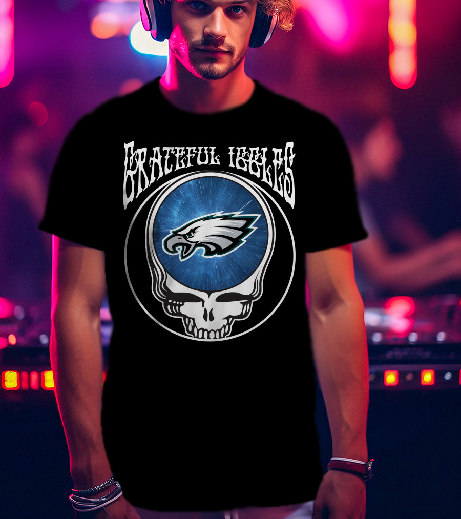 Grateful Iggles Eagle Skull Badge T-Shirt