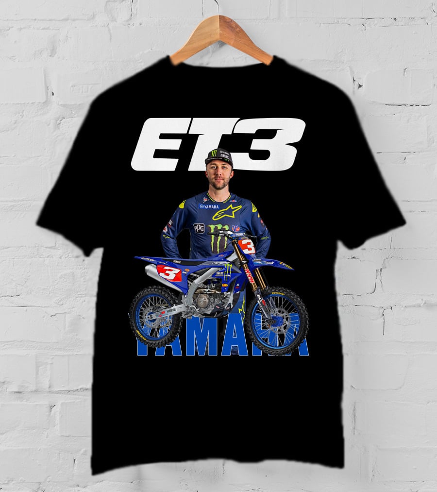 Eli Tomac 3 Yamaha Monster Energy Racing Motocross T-Shirt