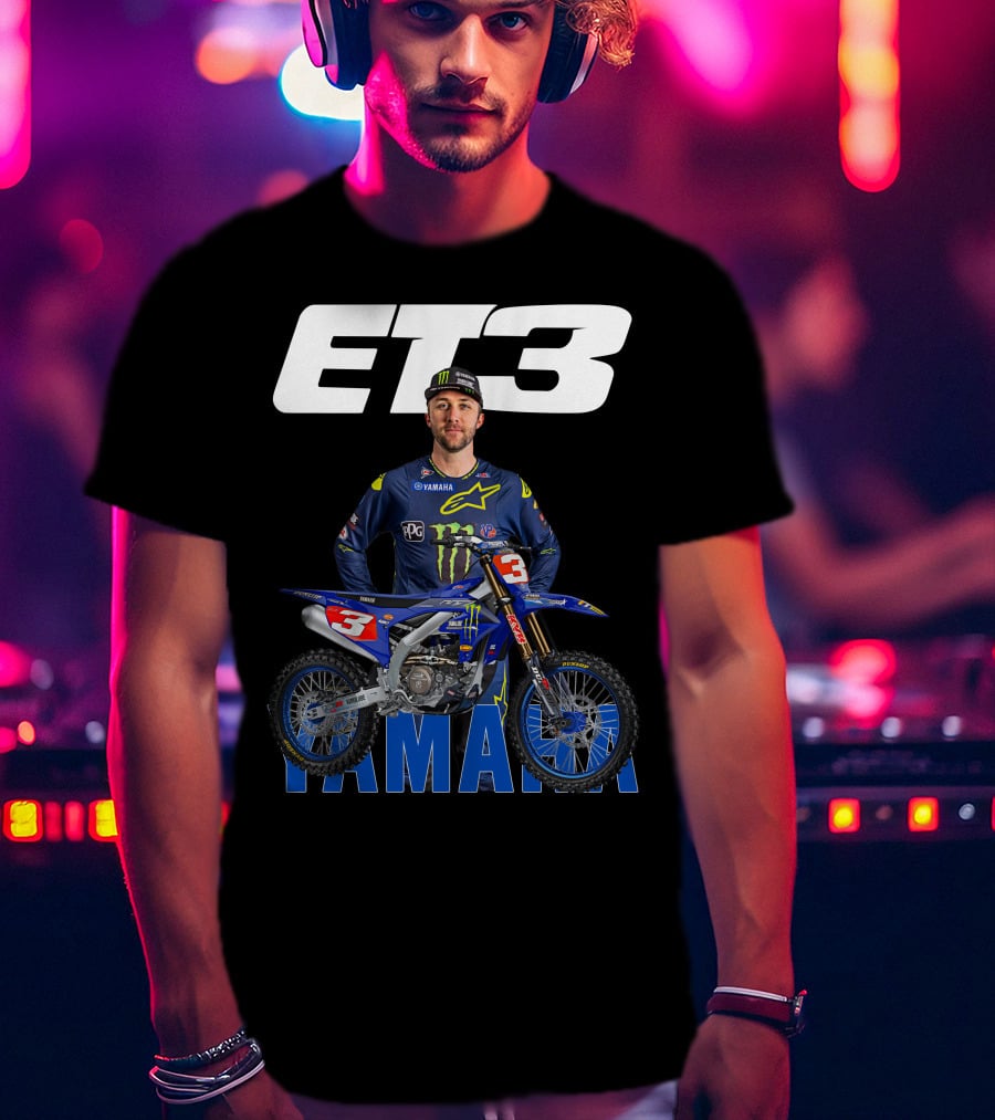 Eli Tomac 3 Yamaha Monster Energy Racing Motocross T-Shirt