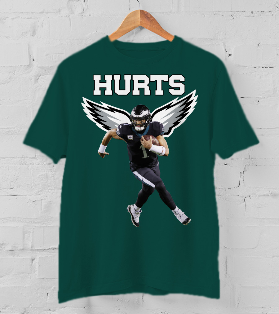 Hurts Eagles Quarterback Wings Football T-Shirt