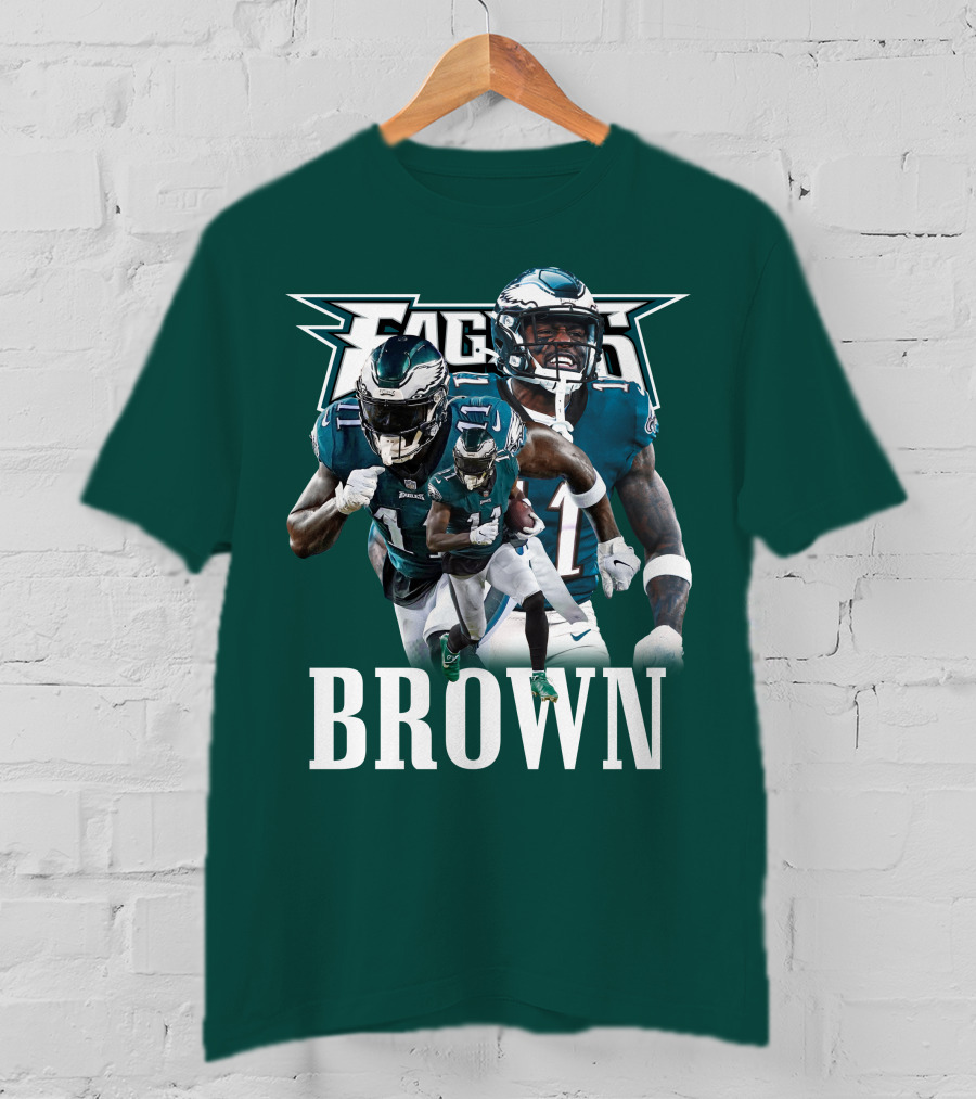 Philadelphia Eagles AJB11 Football Action Collage T-Shirt