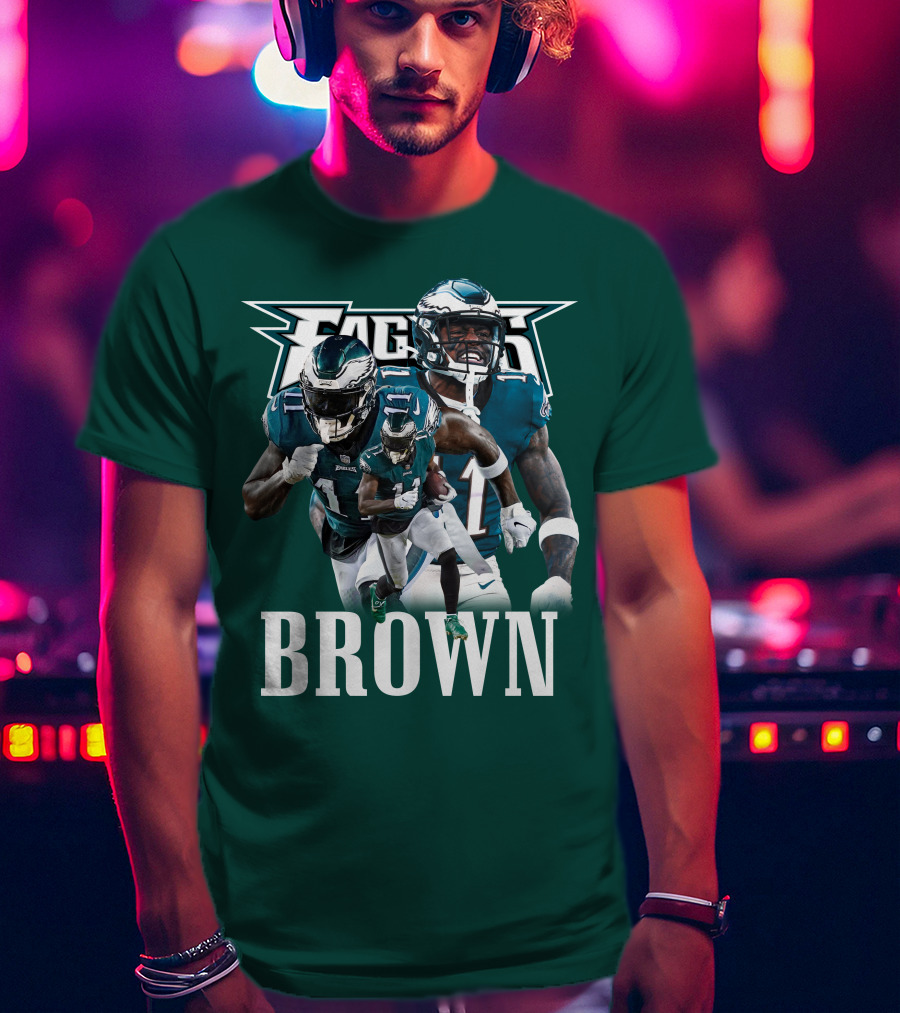 Philadelphia Eagles AJB11 Football Action Collage T-Shirt