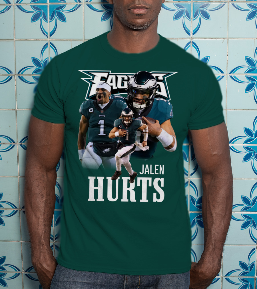 Eagles JH 01 Quarterback Trio Football Highlight T-Shirt
