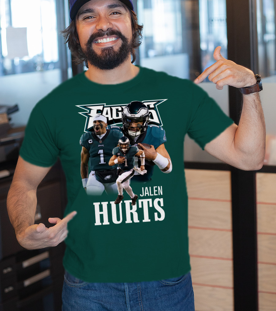 Eagles JH 01 Quarterback Trio Football Highlight T-Shirt