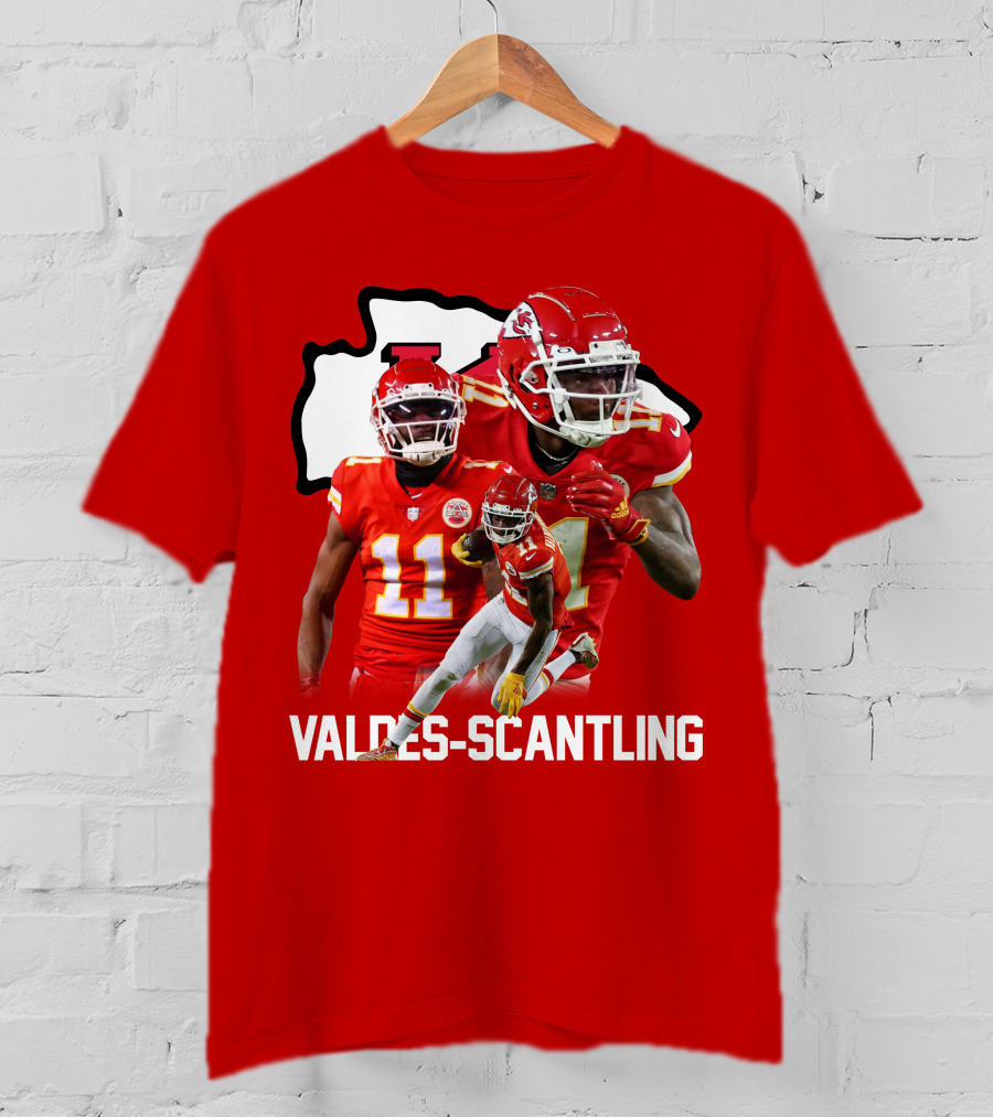 MVS11 Kansas City Football Wide Receiver Red Jersey Chiefs Player T-Shirt