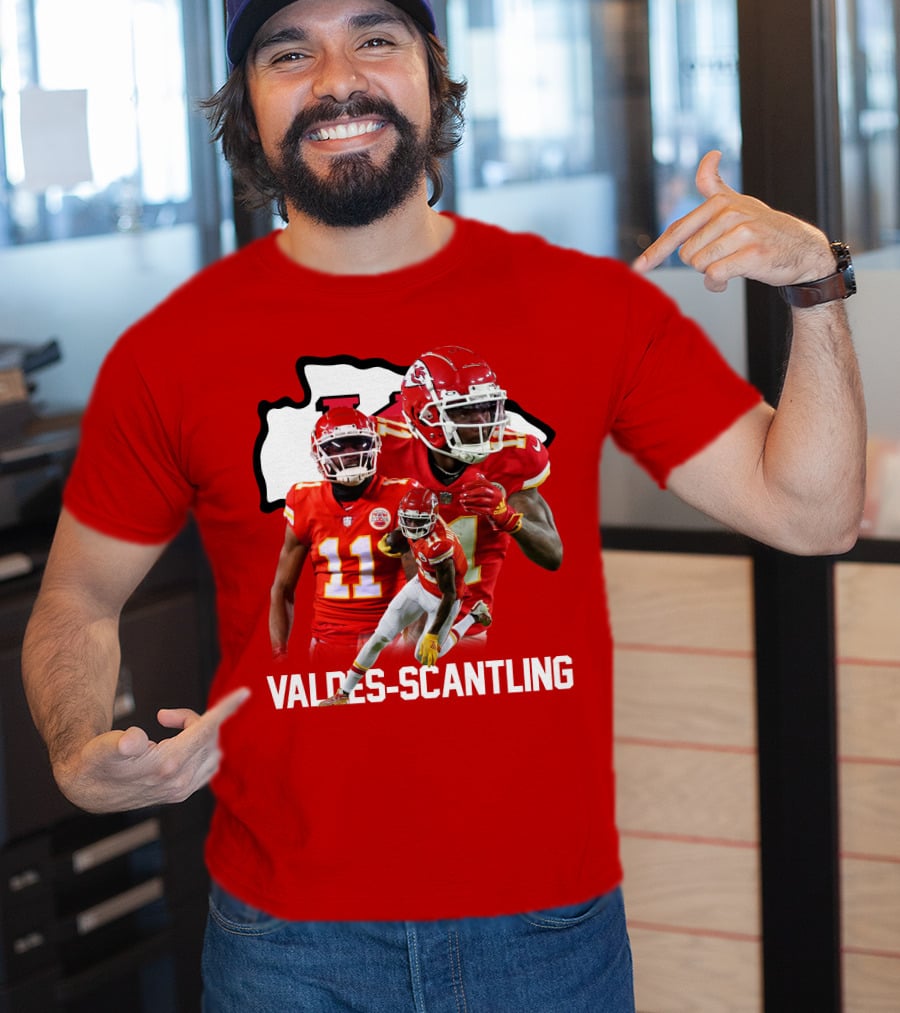 MVS11 Kansas City Football Wide Receiver Red Jersey Chiefs Player T-Shirt