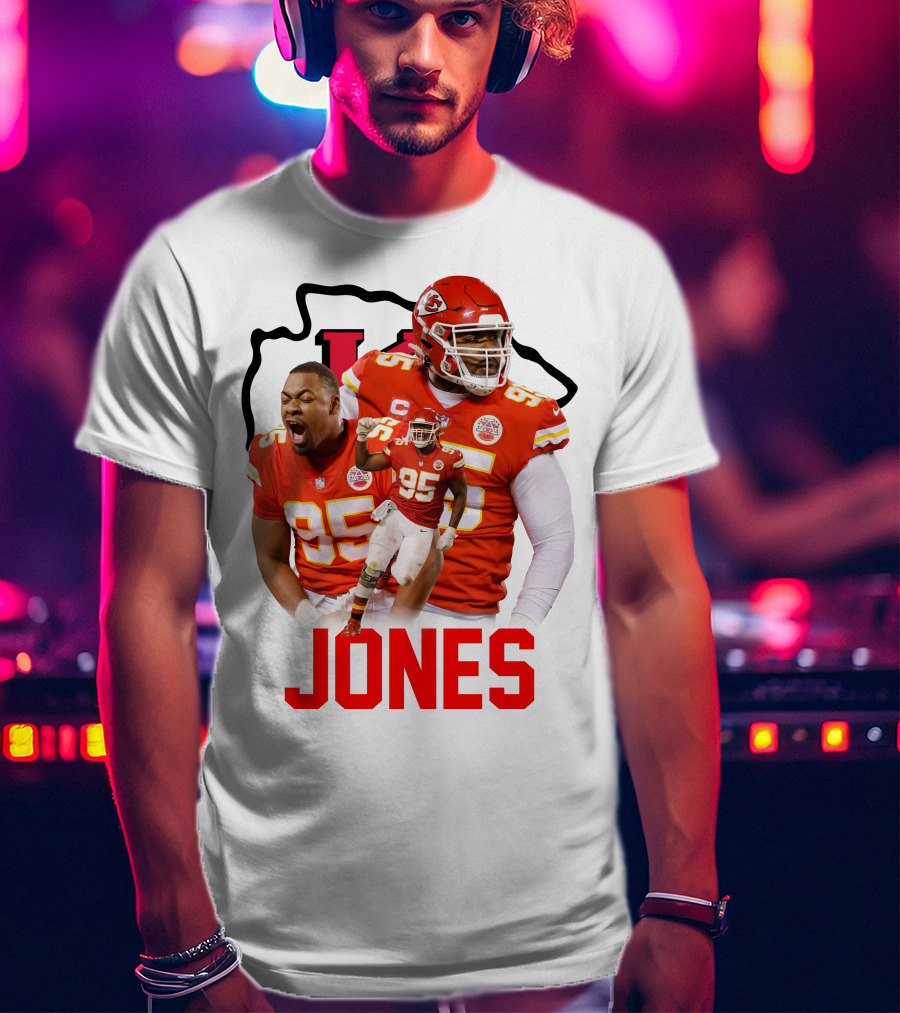 Jones 95 Kansas City Chiefs Football T-Shirt
