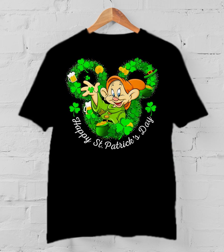 Happy St. Patrick's Day Dopey Shamrock Celebration T-Shirt