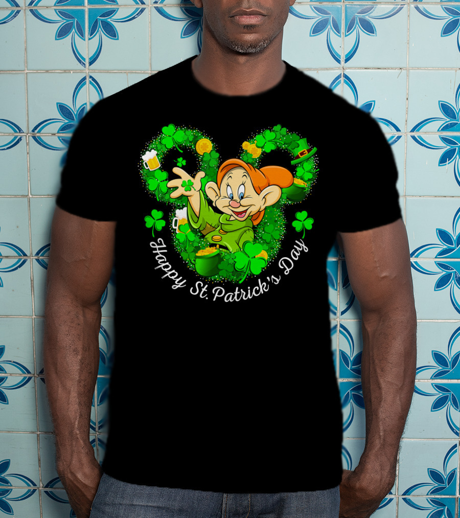 Happy St. Patrick's Day Dopey Shamrock Celebration T-Shirt