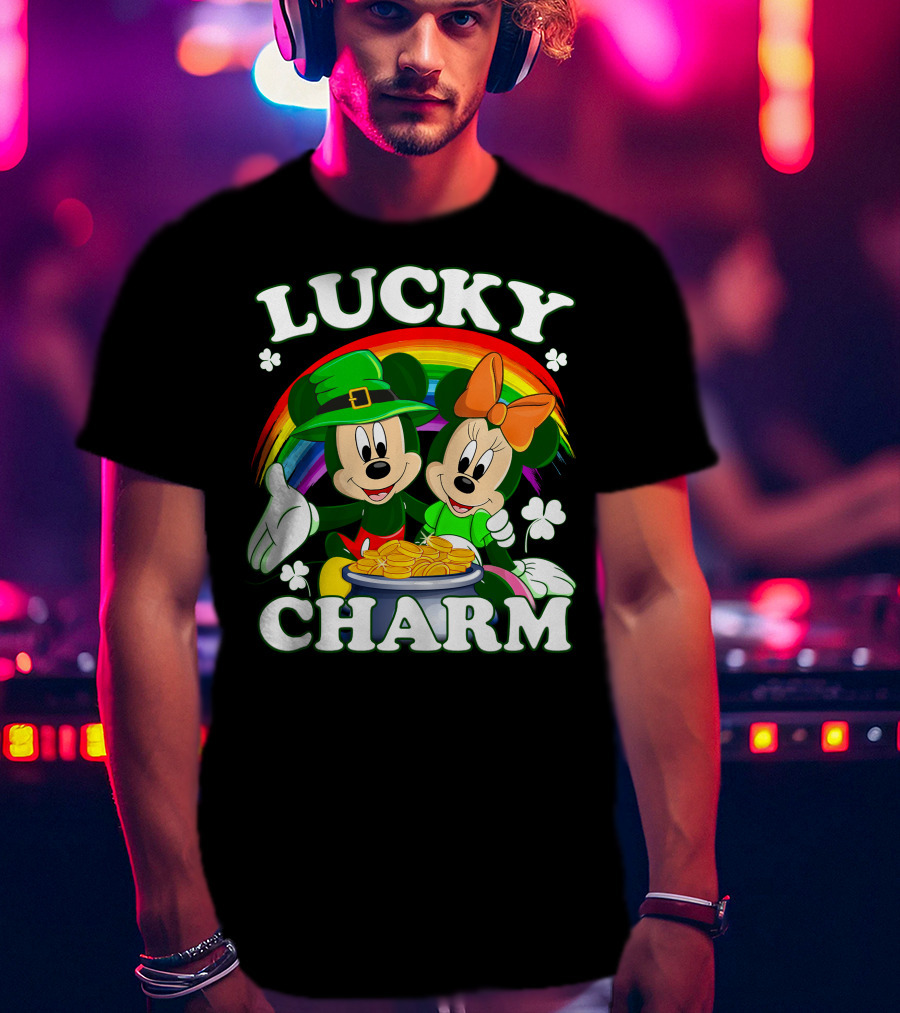 LUCKY CHARM Mickey And Minnie T-Shirt