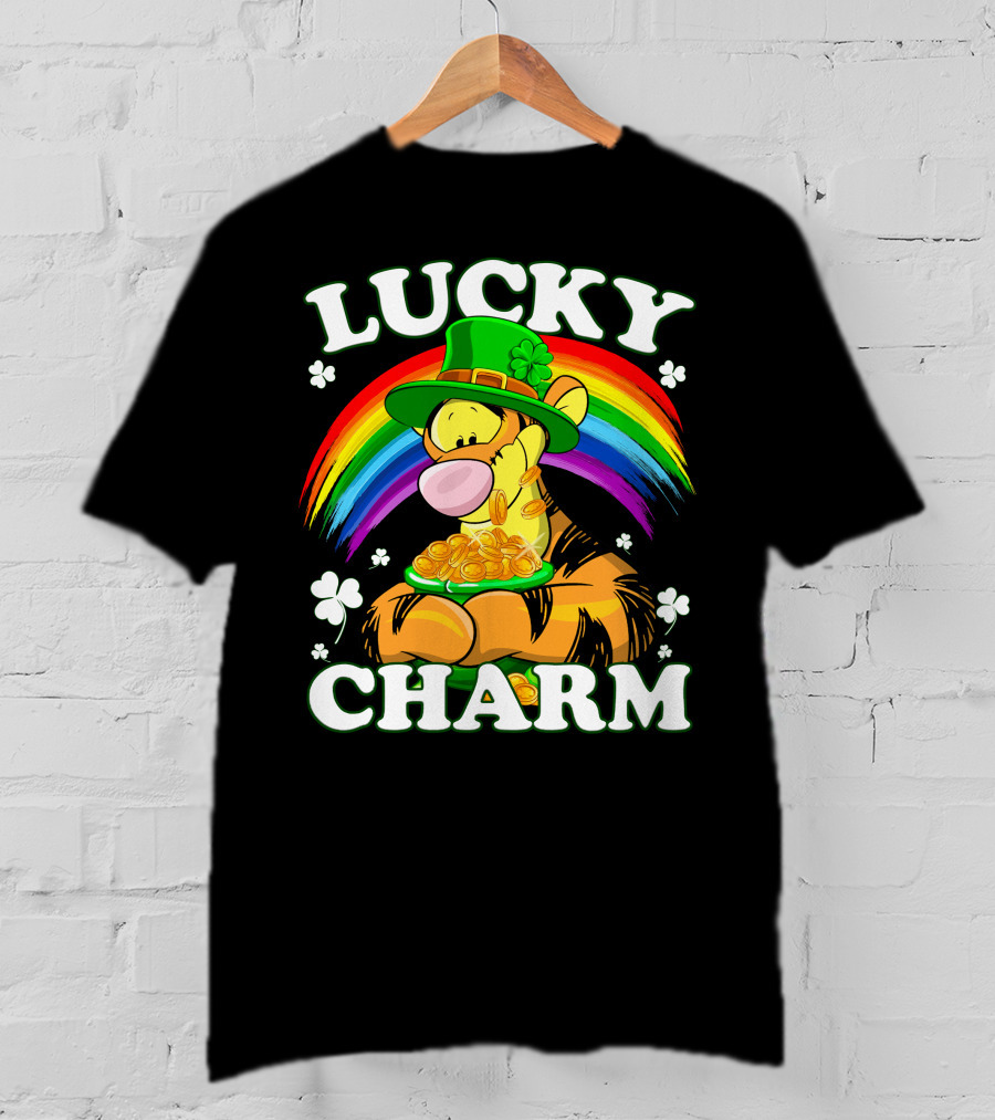 Lucky Charm Tigger Rainbow Coins T-Shirt
