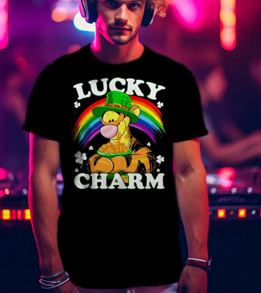 Lucky Charm Tigger Rainbow Coins T-Shirt