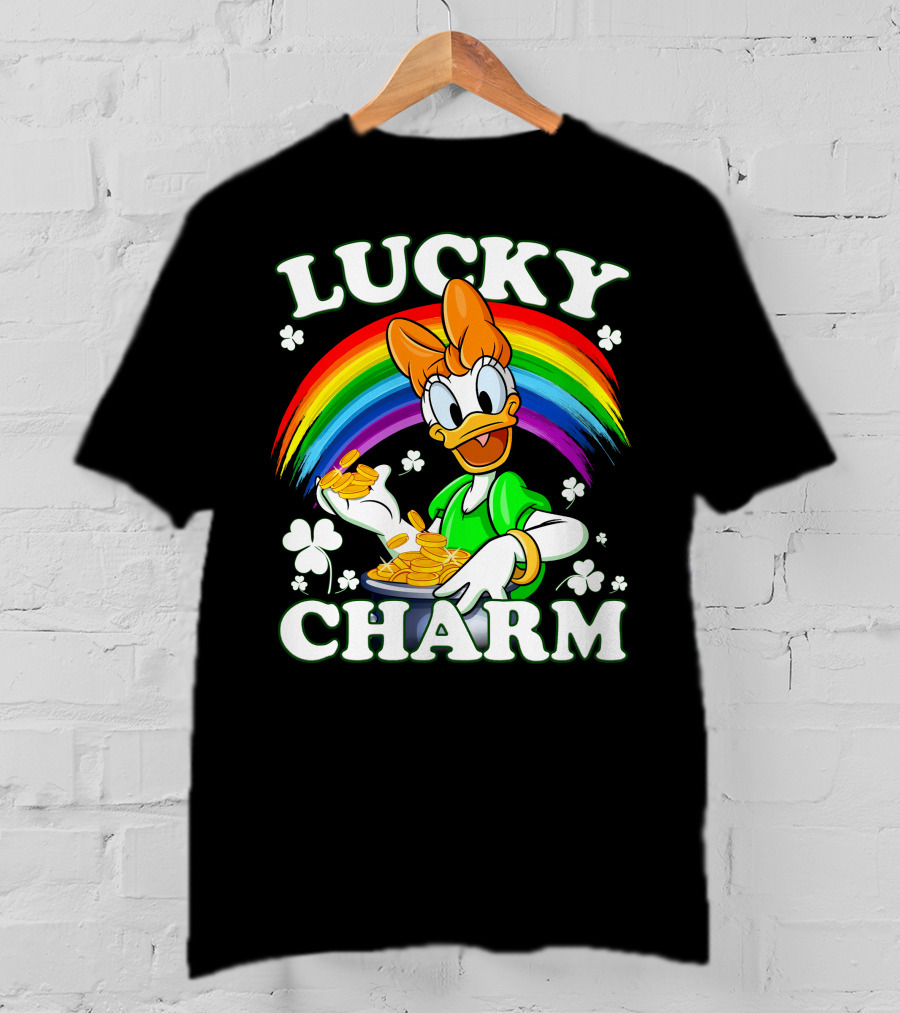 Lucky Charm Daisy Duck Rainbow Coins T-Shirt