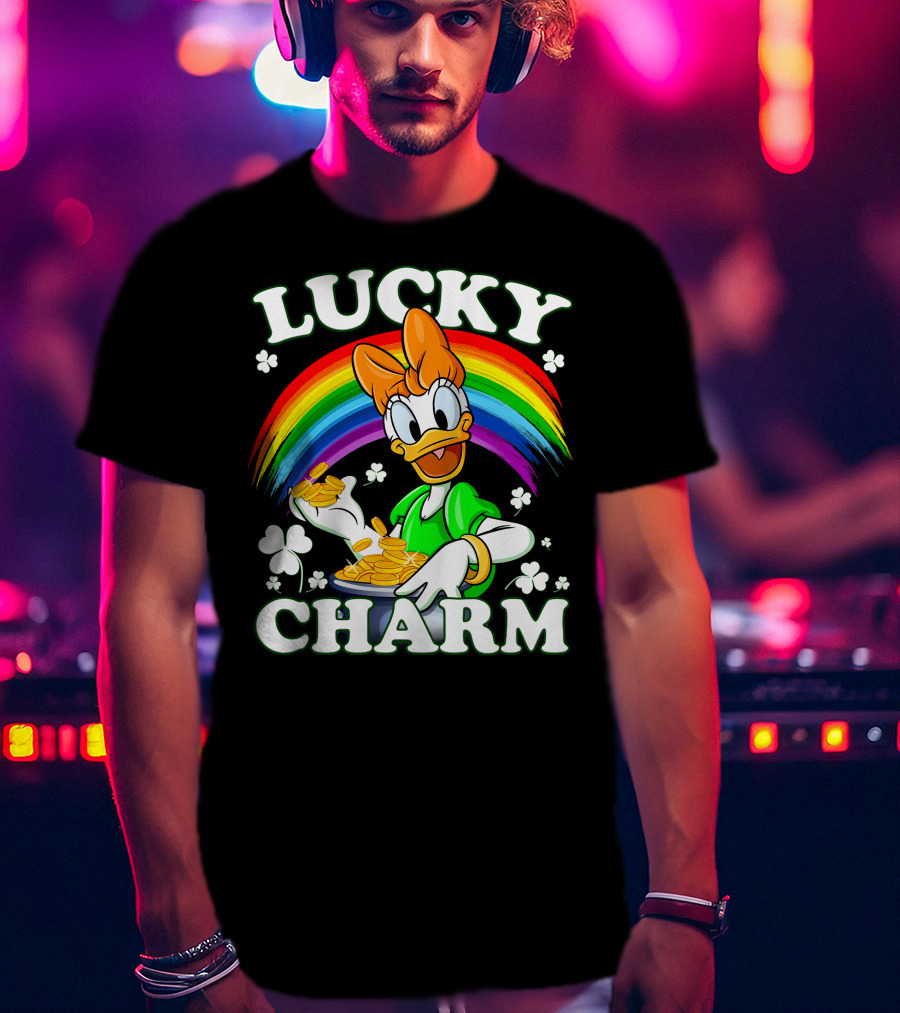 Lucky Charm Daisy Duck Rainbow Coins T-Shirt