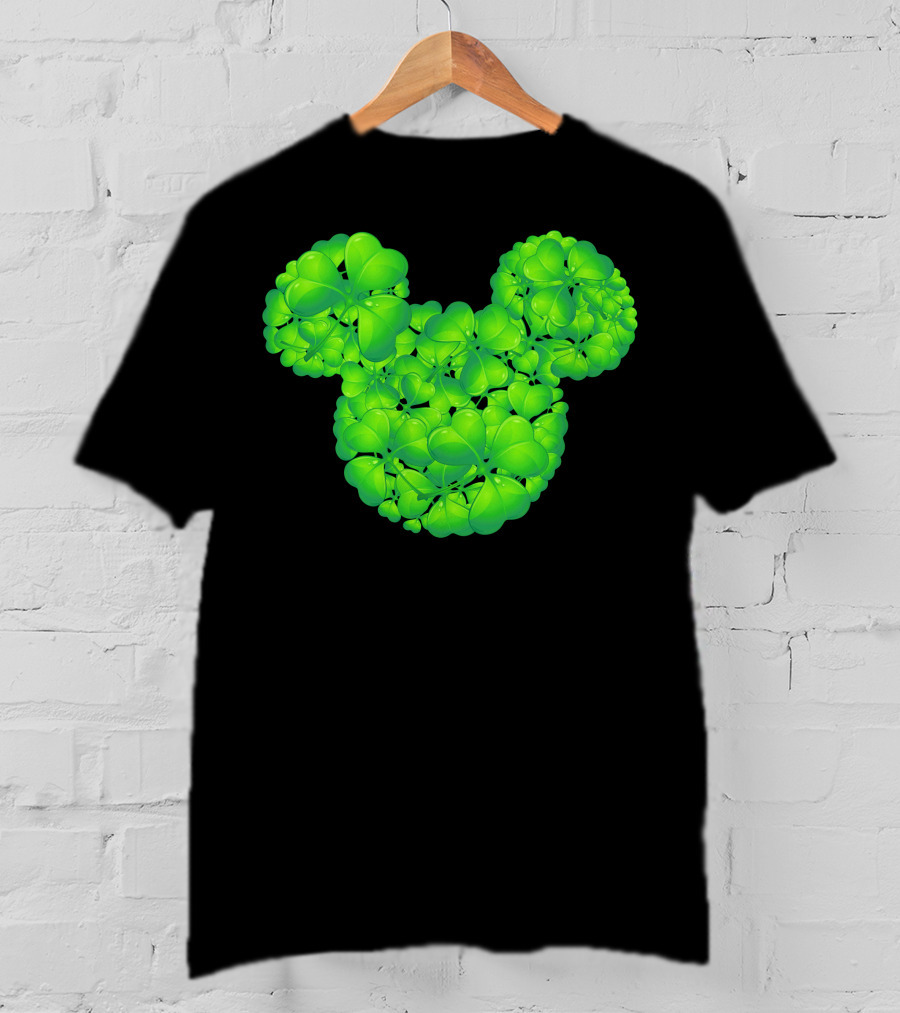 Mickey Shamrocks Clover Head T-Shirt