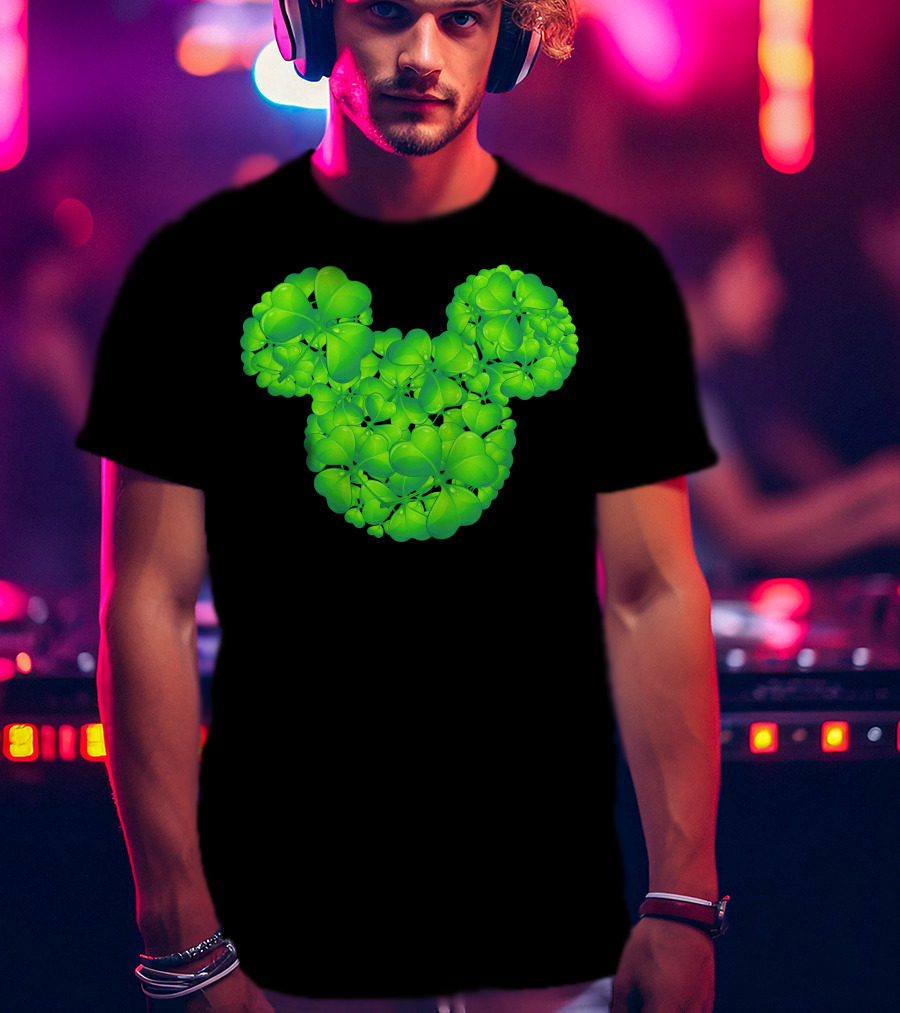 Mickey Shamrocks Clover Head T-Shirt