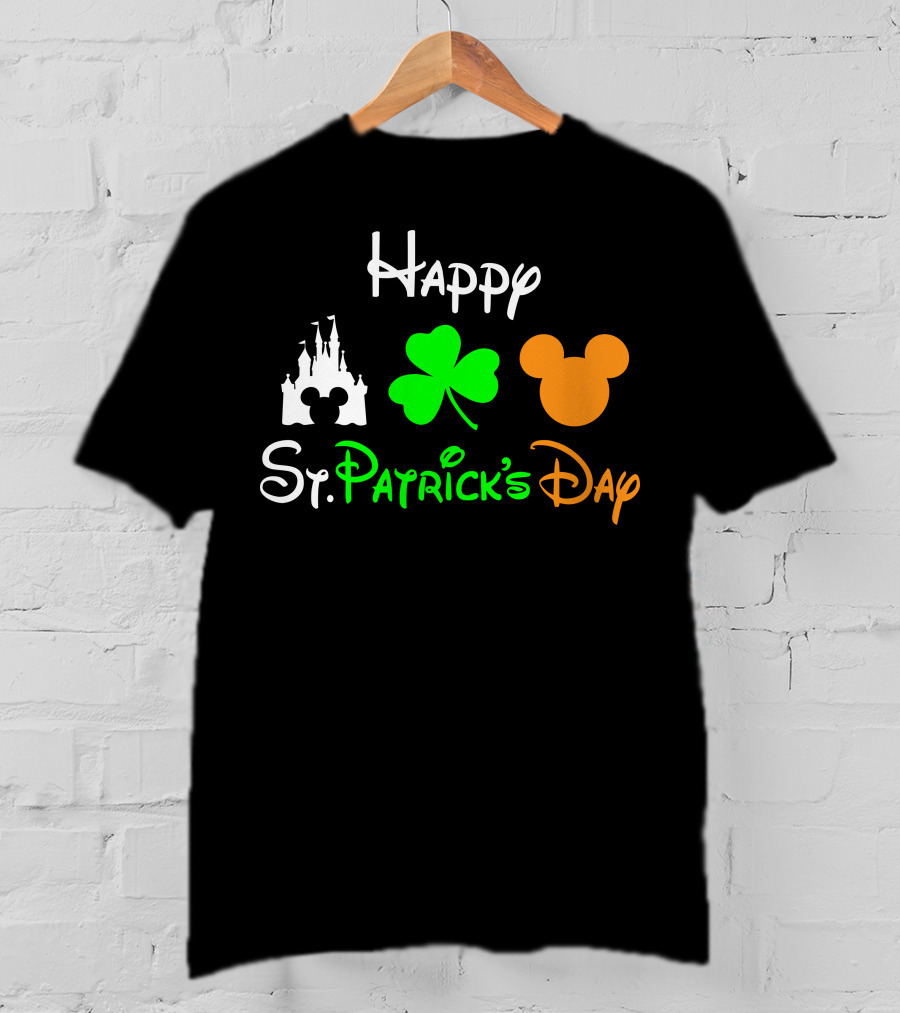 Happy St. Patrick's Day Castle Clover Mouse T-Shirt
