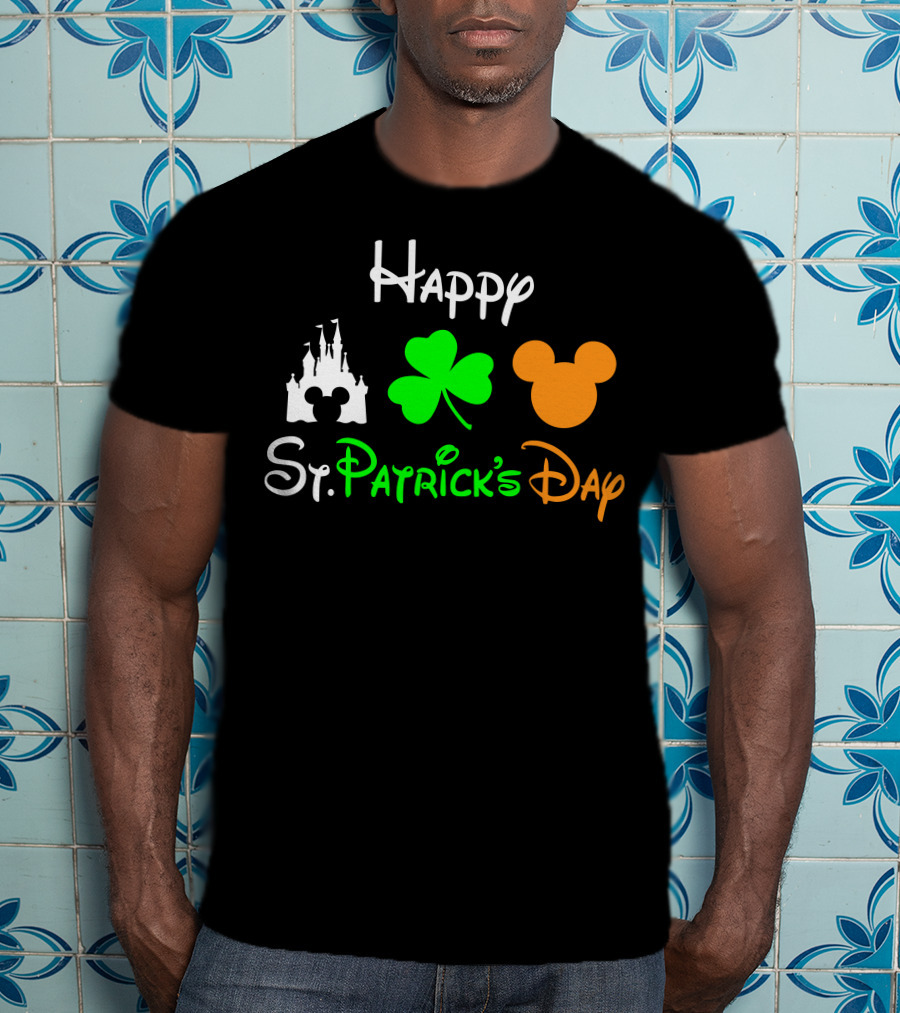 Happy St. Patrick's Day Castle Clover Mouse T-Shirt