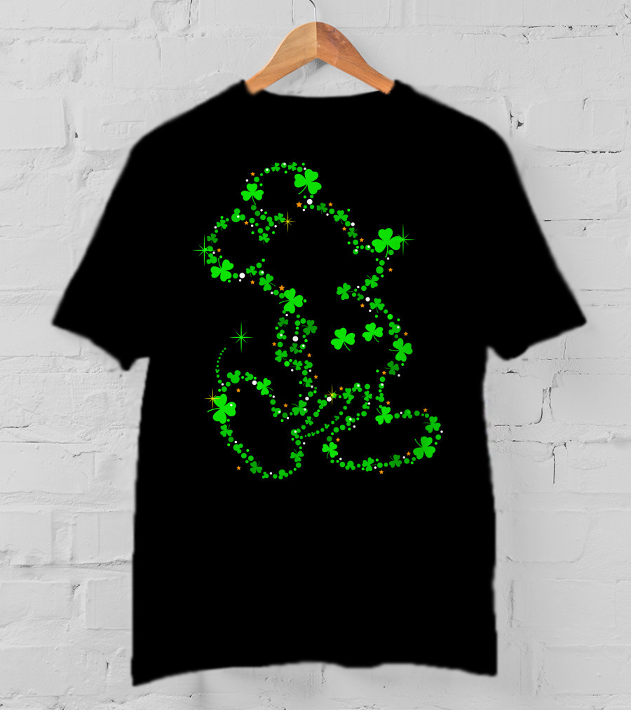 Q. Shamrock Patrick's Day Green Clover Character T-Shirt