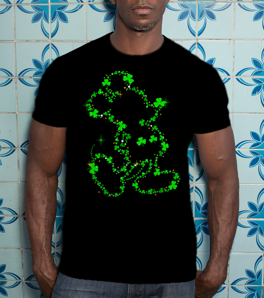 Q. Shamrock Patrick's Day Green Clover Character T-Shirt
