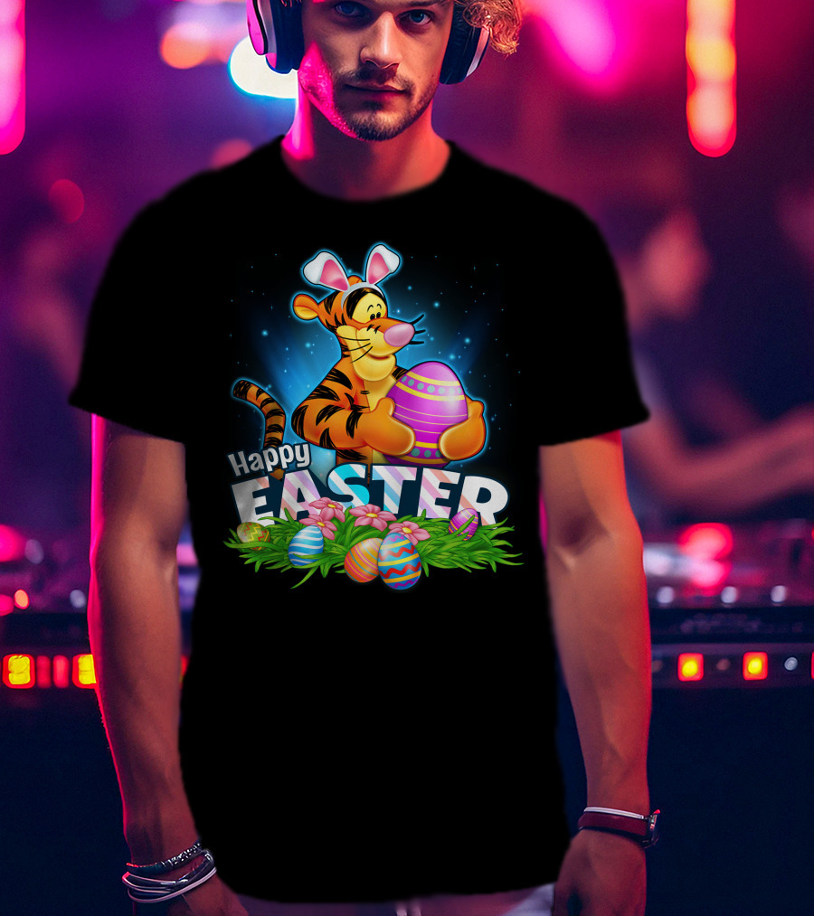 Tigger Happy Easter Eggs Spring Festival Celebration T-Shirt