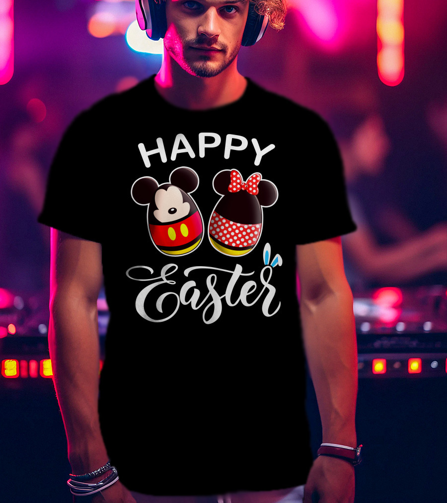 Happy Easter Mickey Minnie Eggs T-Shirt