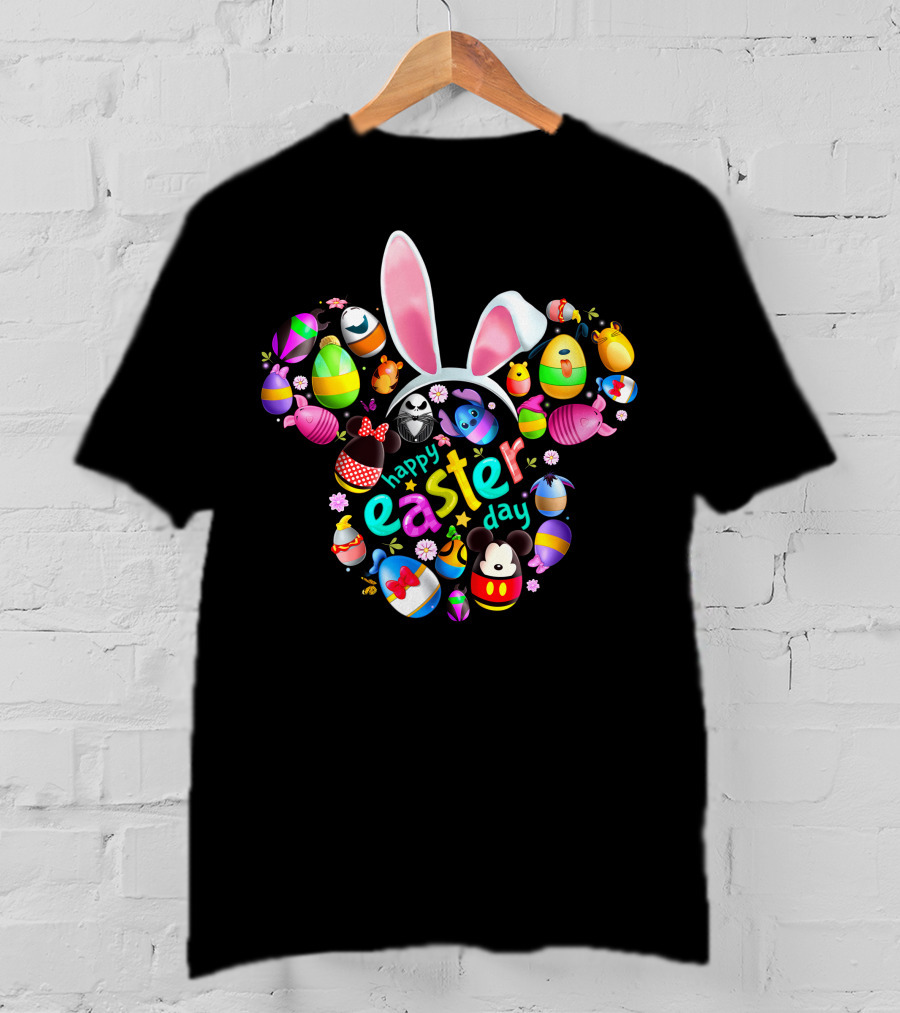 Happy Easter Day Bunny Ears Disney-Inspired Eggs T-Shirt