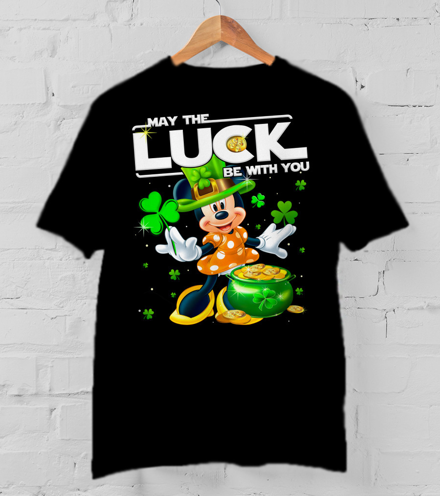 Minnie May The Luck Be With You Shamrock Hat And Pot Of Gold T-Shirt