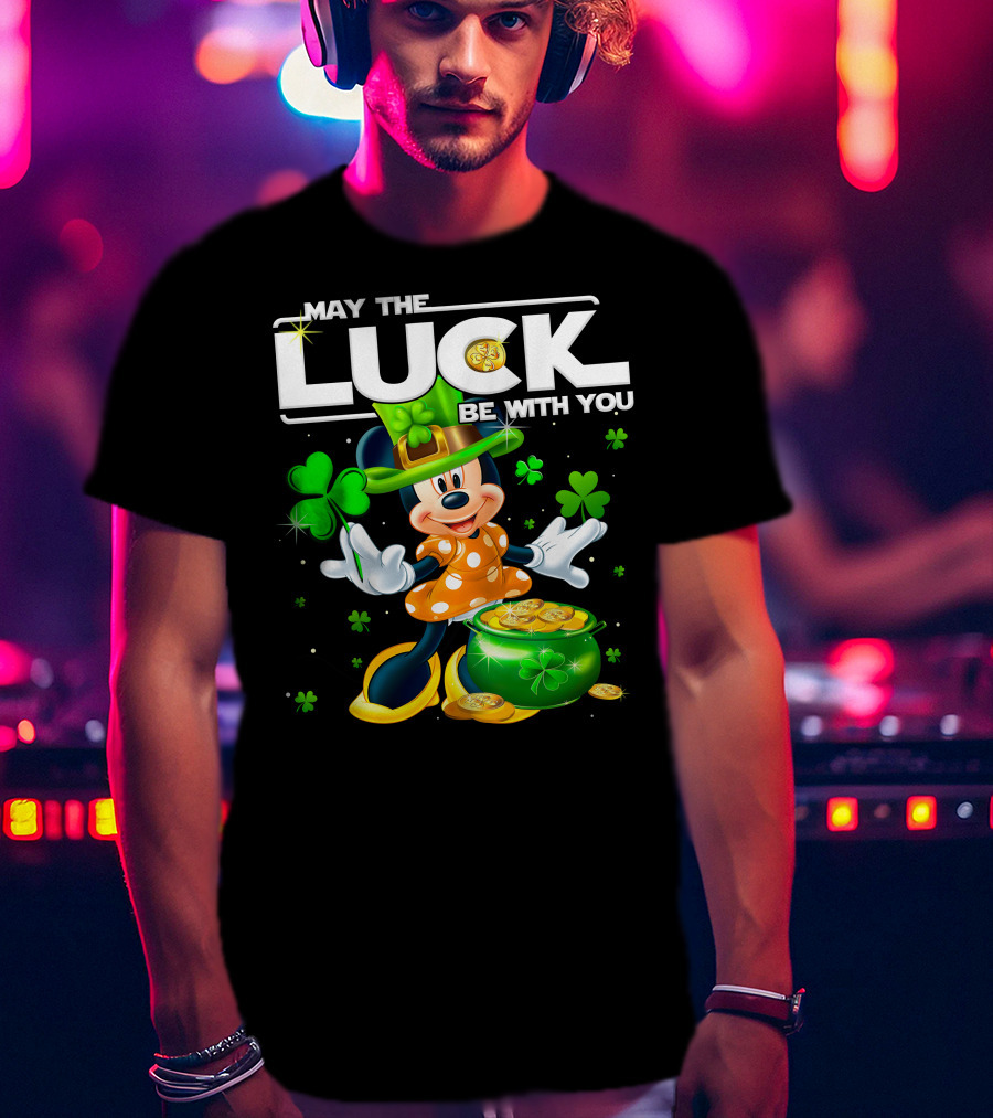 Minnie May The Luck Be With You Shamrock Hat And Pot Of Gold T-Shirt