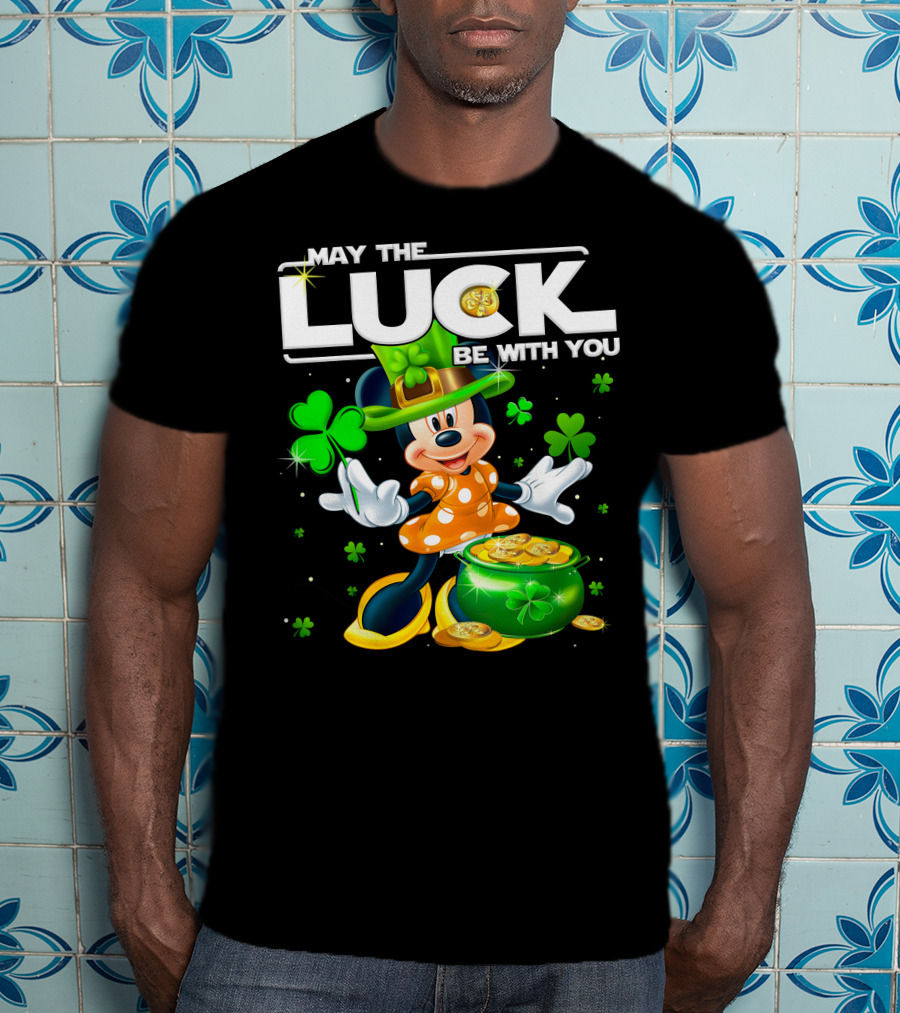 Minnie May The Luck Be With You Shamrock Hat And Pot Of Gold T-Shirt