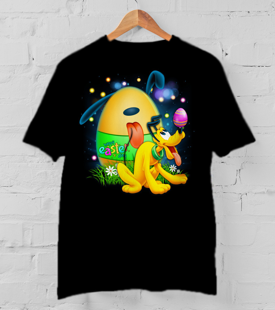 Pluto Happy Easter Egg Balancing T-Shirt