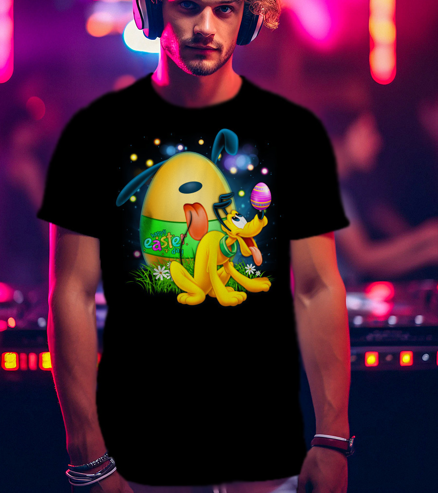 Pluto Happy Easter Egg Balancing T-Shirt