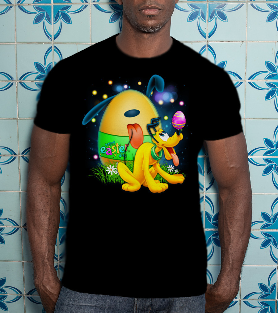 Pluto Happy Easter Egg Balancing T-Shirt