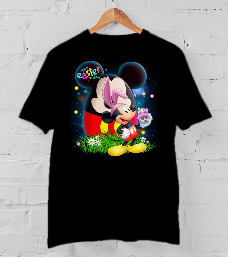 Happy Easter Day Mickey Mouse Egg Hunt Celebration T-Shirt